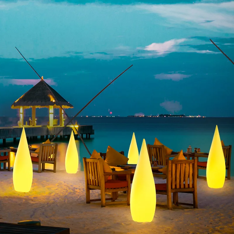 

16 COLORS RGB CHANGING WaterDrop Floor Lamps LED Landscape Light WEDDING Waterproof Outdoor Garden Lights Events Decoration