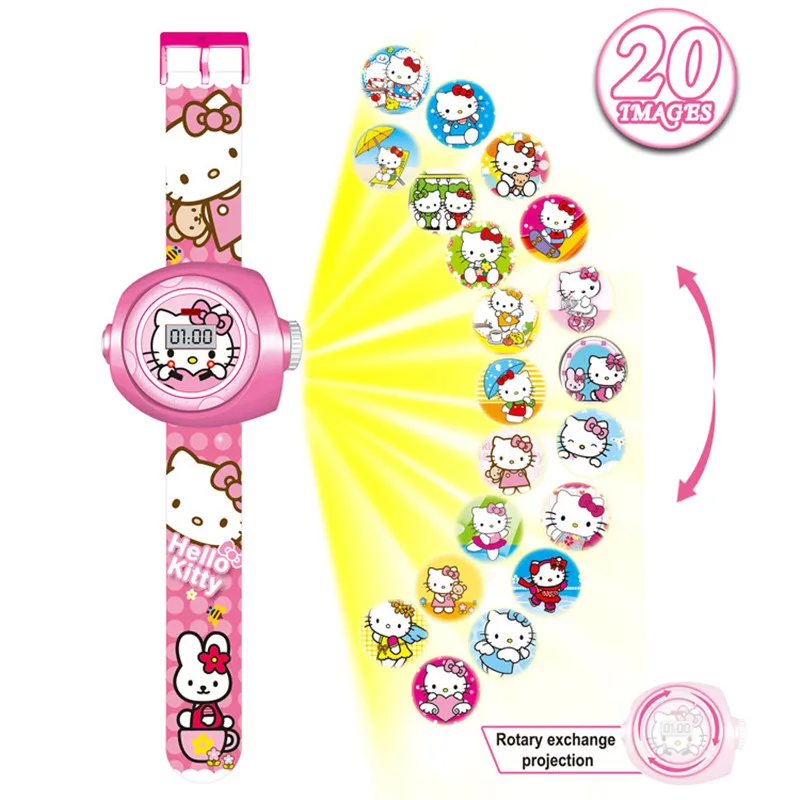 Princesa Spiderman 3D Cartoon Projection Watch  Ceasuri Children Digital  LED Display Saat Kids Clock Boy Girl Gift Hodinky