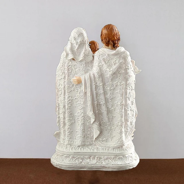 Jolie Figurine blanche d'ange, Statue de la famille, saint jésus,  marie-marie, pour bureau, Sculpture - AliExpress