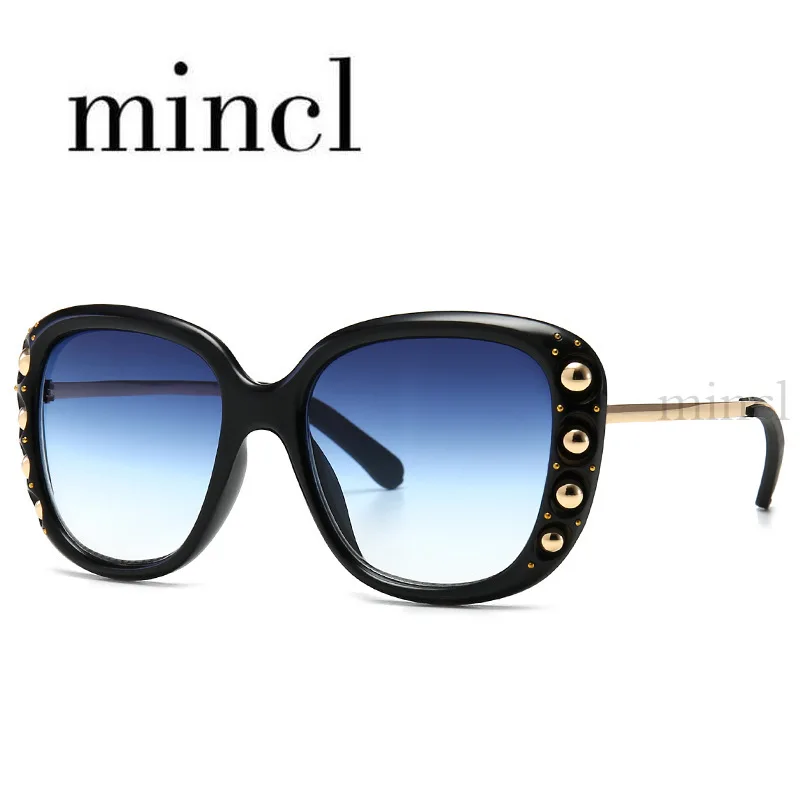 NEW Vintage Men Square Sunglasses Women Retro Punk Style Metal Frame Colorful Mirror Rivet Sun Glasses Eyewear UV400 NX - Цвет линз: black blue