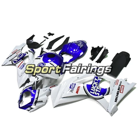 Корпусы для Suzuki GSXR1000 2007 2008 рамы кузова ABS Пластик Чехлы для инжектора мотоцикл K7 07 08 кузов белого и синего цвета, обтекатели