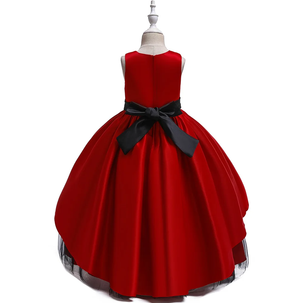 Г., Дамское Платье Платья с цветочным узором для девочек детская одежда для свадебной вечеринки бальное платье принцессы для первого причастия Vestido Comunion