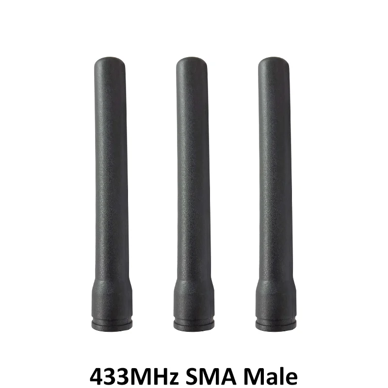 GRANDWISDOM 10pcs 433mhz antenna 3dbi sma male lora antene pbx iot module lorawan signal receiver antena high gain