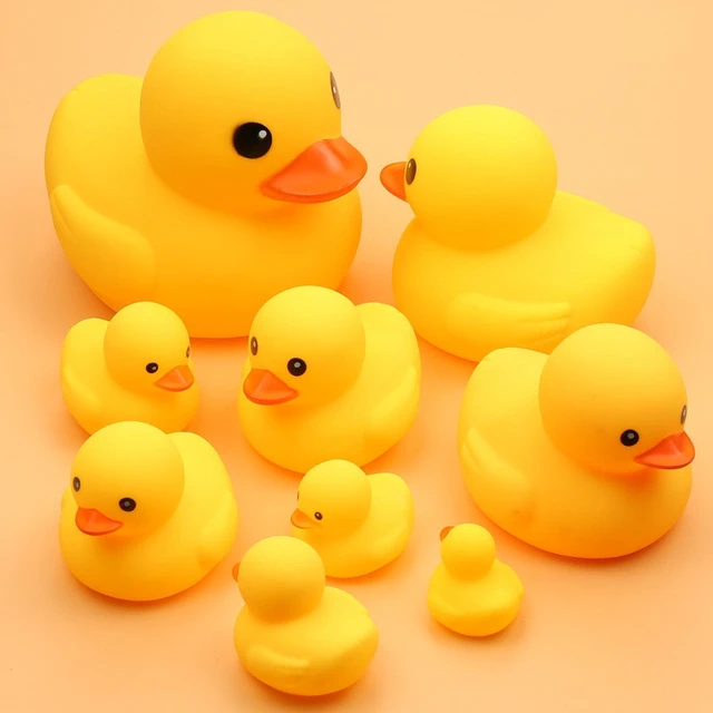 Baby Bath Toys for Newborn 0-12 Month Gift Bathroom Rubber Large Yellow Duck Bathing Playing Water Kawaii Squeeze Float Ducks 6
