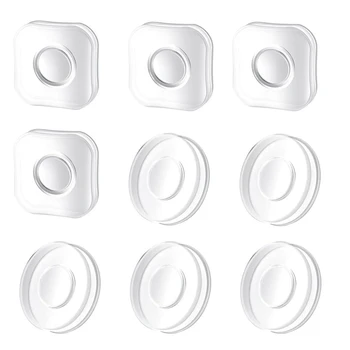 

Nano Gel Pad,Nano Traceless Magic Stickers,Sticky Gel Pad Double-Sided Seamless Traceless Washable Reusable (9 Pack)