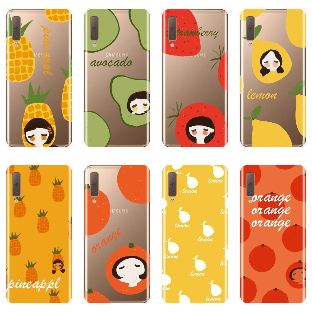 TPU Soft Silicone Phone Case For Samsung Galaxy A6 A8 Plus 2018 A5 A7 Pineapple Back Cover A3 2016 2017 | Мобильные телефоны и