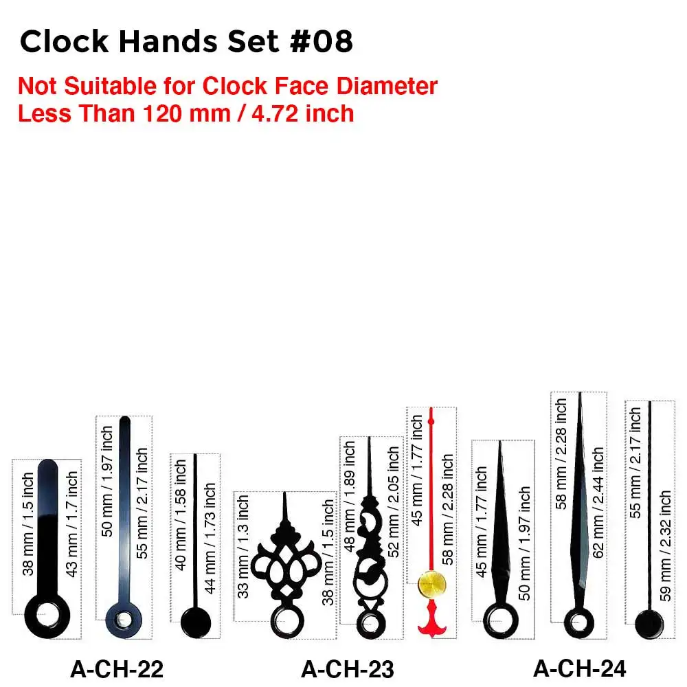 MCDFL Silent Quartz Clock Movement Mechanism for Clock Hands Clockwork Clock Mechanism for Wall Hours Repair Parts Replacement 