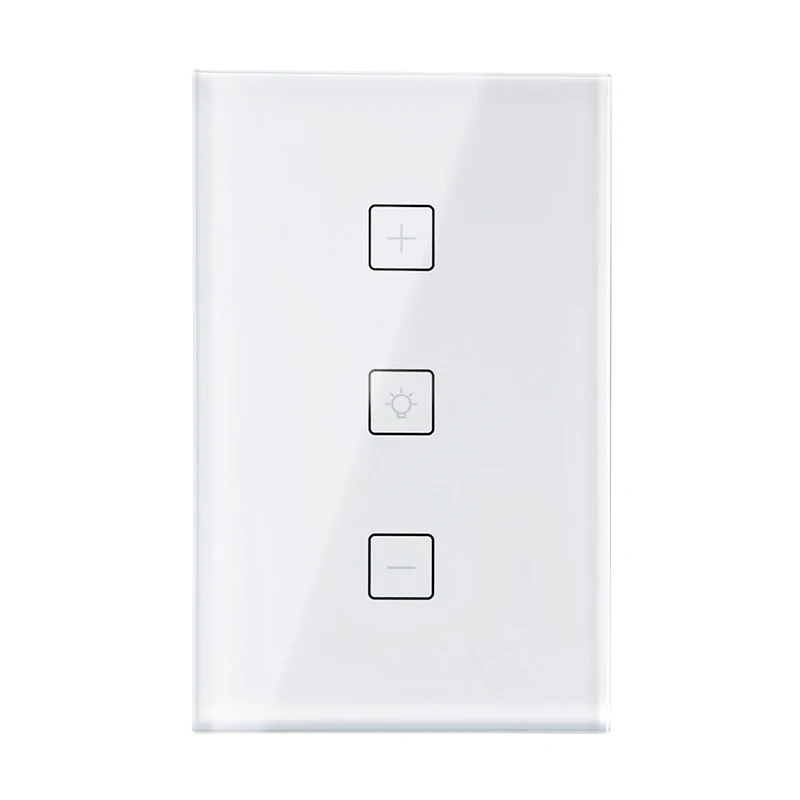 

US Standard Smart WiFi Dimmer Light Switch, Glass Touch Panel Wireless Remote Control Anywhere,Timing Function No Hub Required