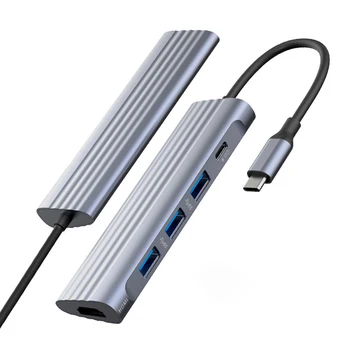 

USB Type C Hub Adapter 7 in 1 Dual USB Type C Dock for MacBook Pro with 4K HDMI USB C USB3.0 SD/MicroSD Card Reader