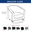 1pc Stretch Club Chair Slipcover Armchair Cover Sofa Cover Tub Chair Furniture Protector Arm Chair Cover Couch Covers Home Decor 2