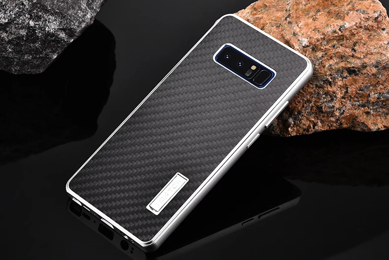 IMatch Настоящее углеродное волокно Алюминиевый металлический чехол для samsung Galaxy Note 8 роскошный полный защитный чехол для samsung Note 8 чехол