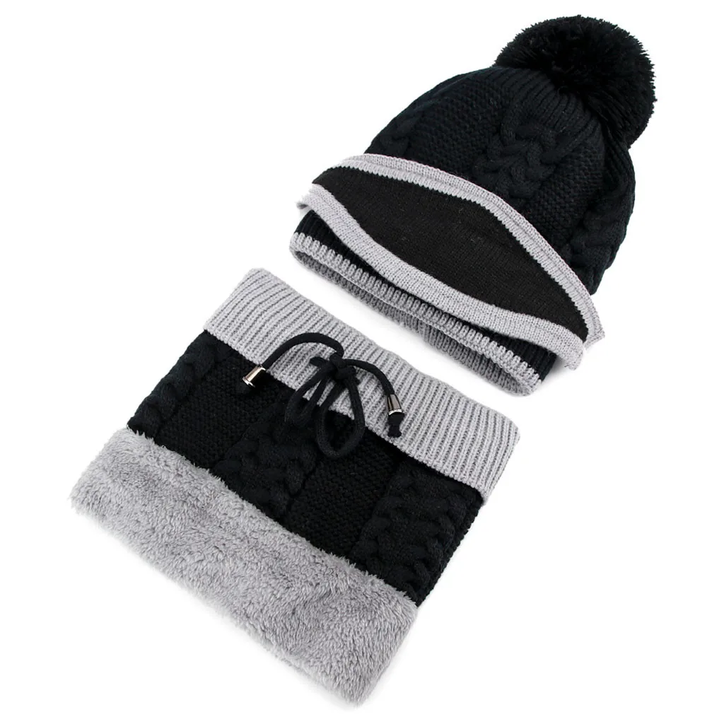 Новинка, бархатный плотный зимний женский шарф, маска с круглым вырезом, вязаные шарфы шапки, теплые маски, женские шапочки, шарфы, зимние уличные комплекты