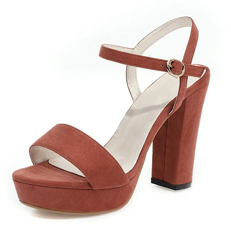 beige thick heel shoes