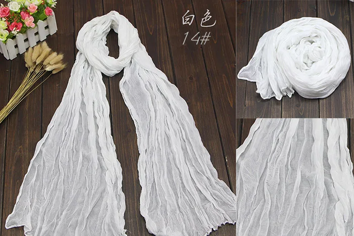 Дизайнерский роскошный шарф женский весна зима 50*180 см шарфы из хлопчатобумажной ткани "канифас" шали и обертывания Boho пашмины сплошной цвет мужской шарф