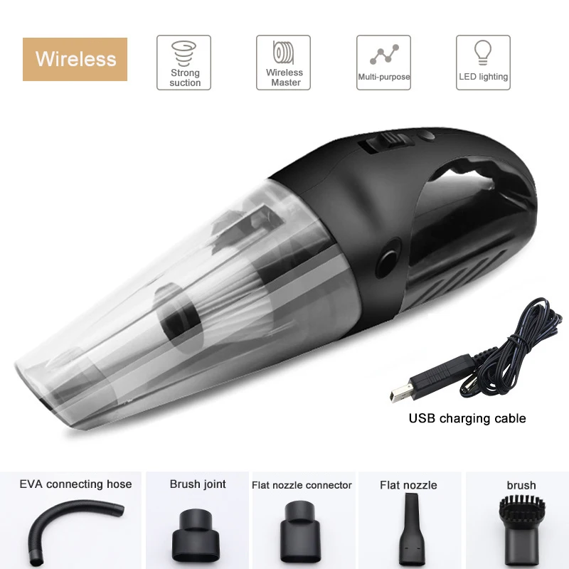 US $26.56 120W HandHeld Cordless Car Vacuum Cleaner Protable Car Vacuum Cleaner Car Wireless Vacuum Cleaner For CarHome