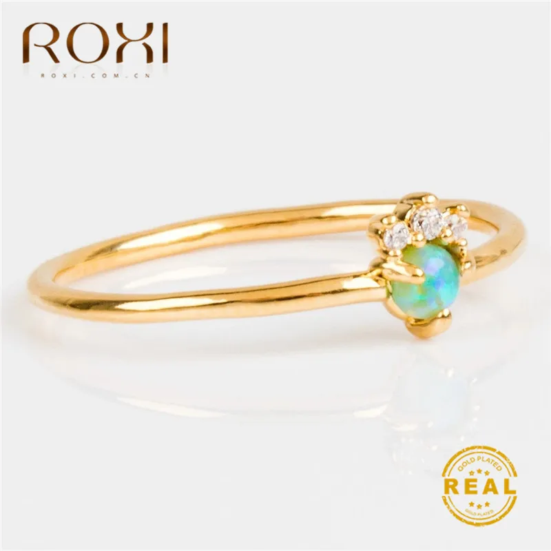 ROXI в форме короны огненный опал кольца для женщин обручальное кольцо изящное белое кольцо с кубическим цирконием подарок для помолвки женские модные ювелирные изделия