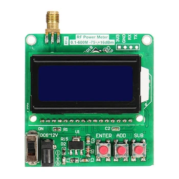 

Accurate Power Meter Digital LCD RF Power Meter -75-16 DBm 1-600MHz Radio Frequency Attenuation Value AT Attenuation DB Module