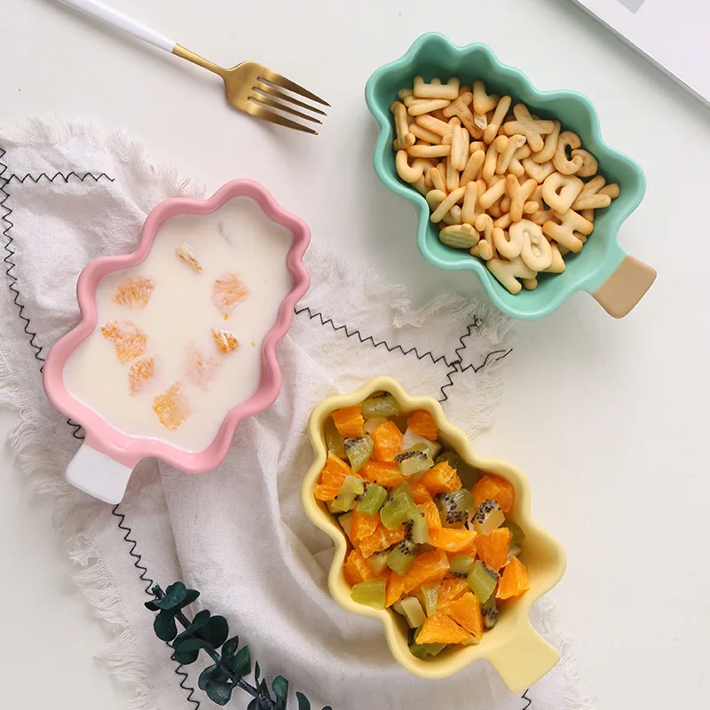 

Northern European-Style Cartoon er tong wan Ceramic Tableware Christmas Tree Bakery Baked Ceramic Bowl Dessert Dish Baking Pan B