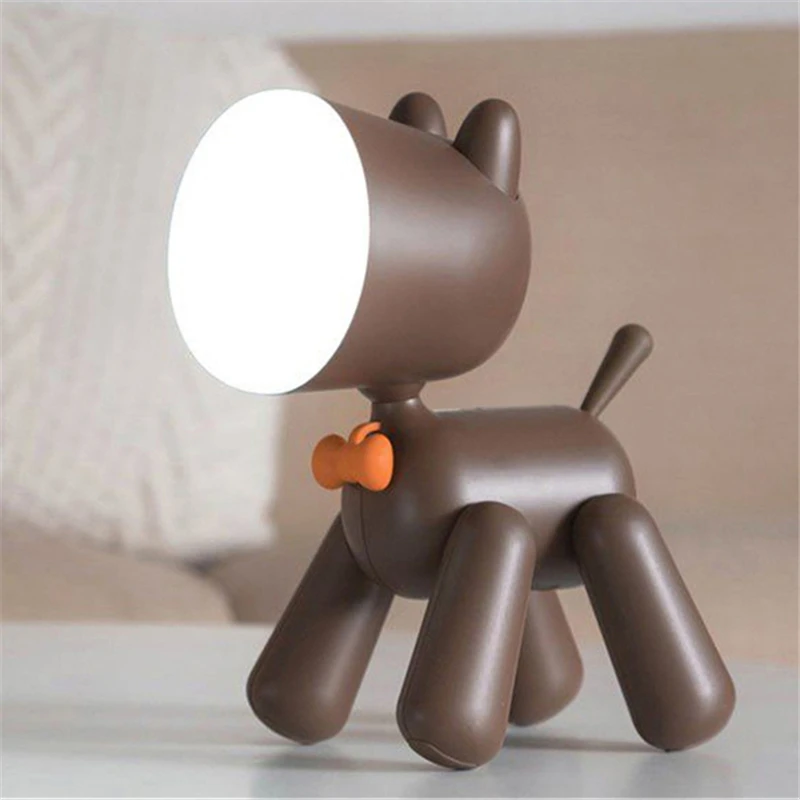 

New Style Dog Shape Night Light Waggy Puppy Lamp Two-stage Regulation USB Rechargeable Lighting Kids Gift Home Decoration