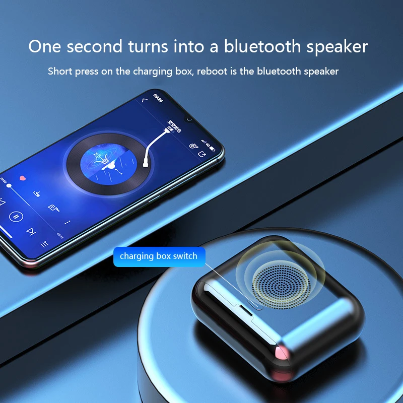 CVC8.0 Noise Reduction Bluetooth Earphone heavy bass Wireless Headphone With Speaker function Wireless Earbus Gaming Headset (3)