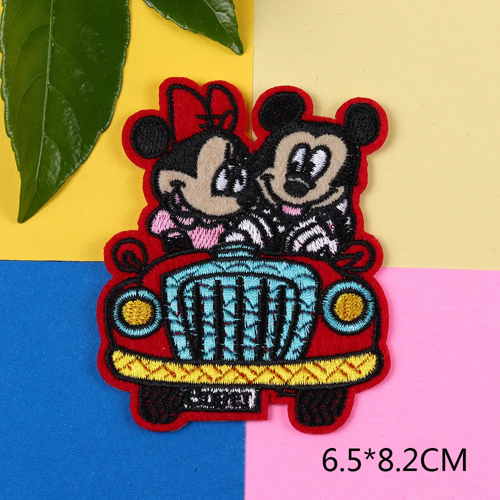 Mickey Minnie Mouse Patches Sew on Embroidered Patches Disney Fabric Appliques Clothes Shirt Pants Bag Shirt DIY Decoration Gift Trimming Fabric & Sewing Supplies