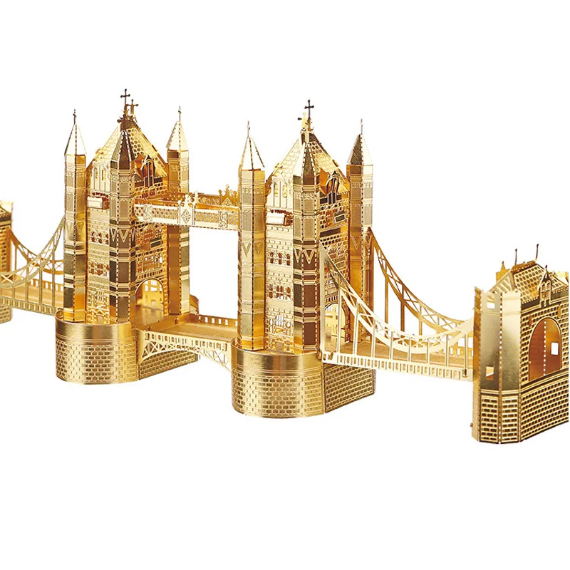 DIY металлическая 3D головоломка игрушка лондонская башня мост P009G головоломка 3D модели обучающая игрушка Детские игрушки