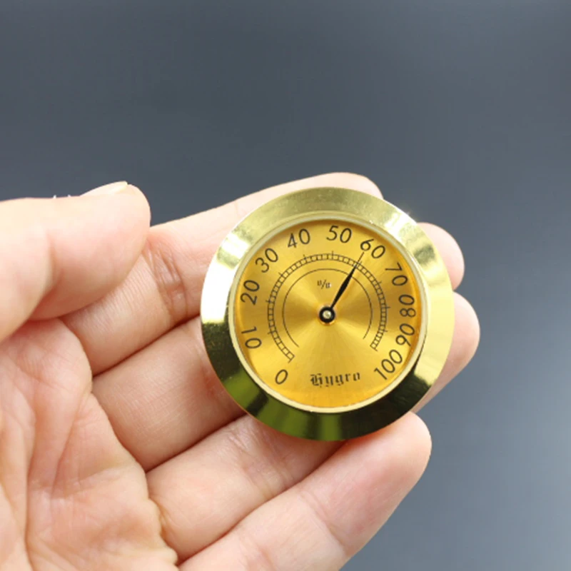 Cigar Hygrometer 37mm Moisture Meters Cigar Accessories Tobacco Pointer