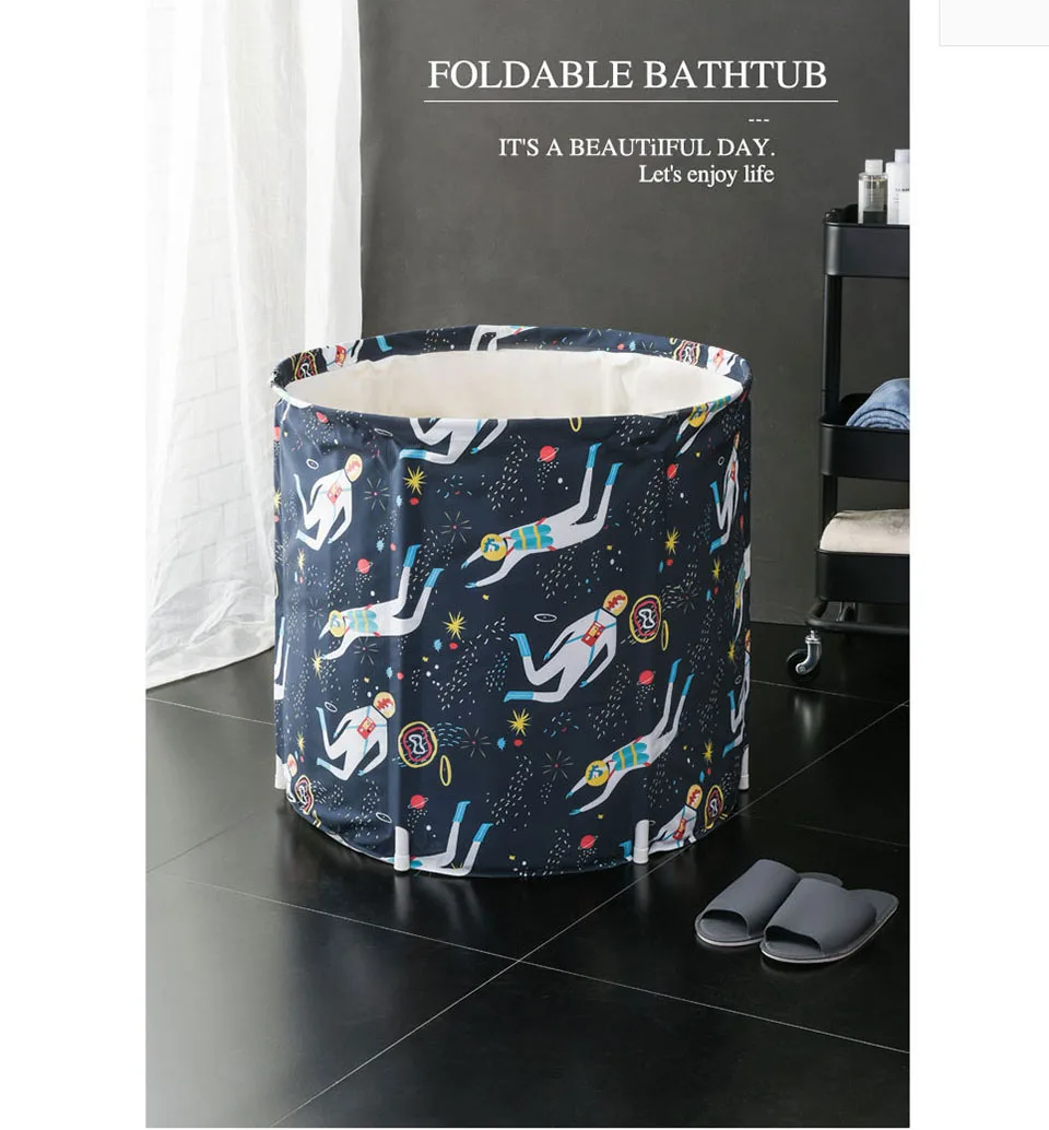 Новая нордическая ванна для взрослых, не надувная ванна, портативная складная утолщенная Экологически чистая ткань, глубокая ванна для тела - Цвет: style 5
