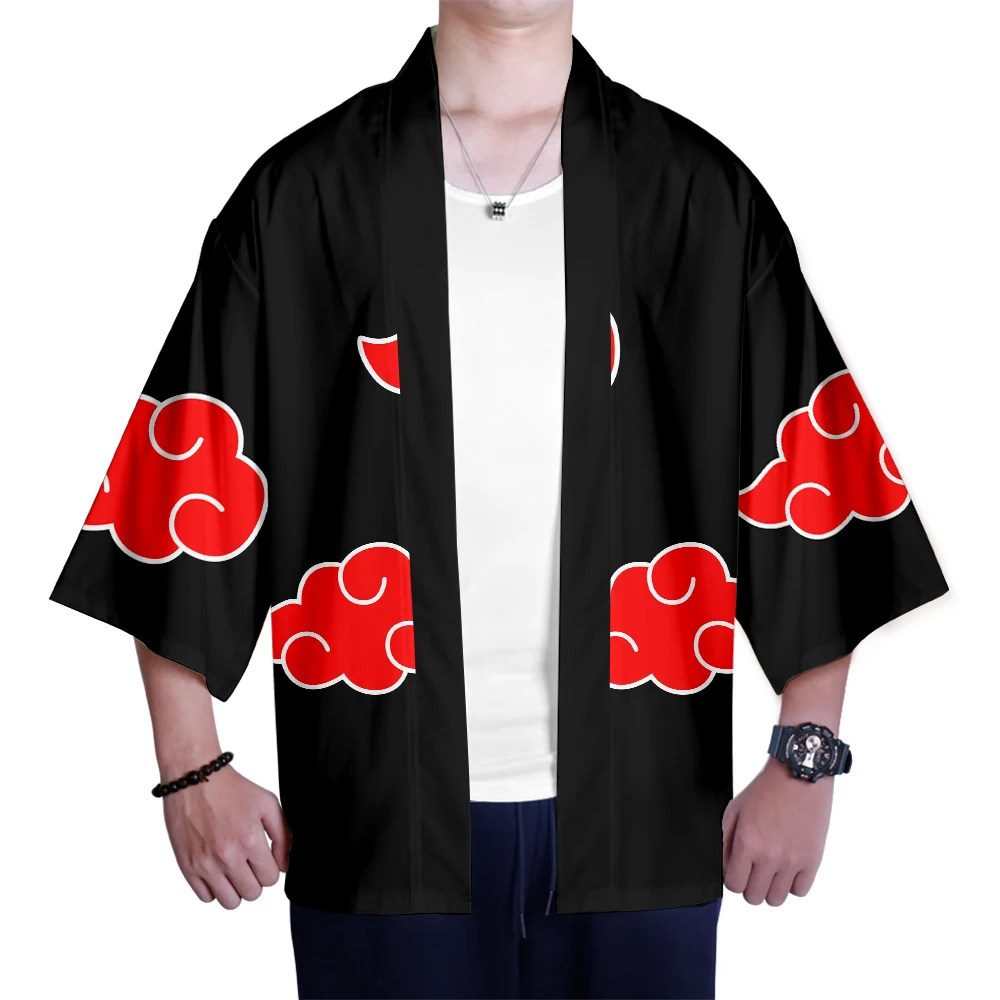 Японское кимоно для мужчин/женщин и мужчин 3D Наруто Akatsuki Rikudō Sennin Top аниме Harajuku
