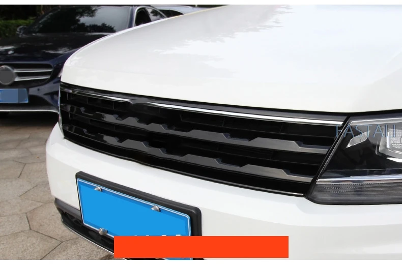 Для Tiguan второго поколения- 4 шт Передняя решетка полосы украшения наклейки бампер накладка автомобиля наружное украшение
