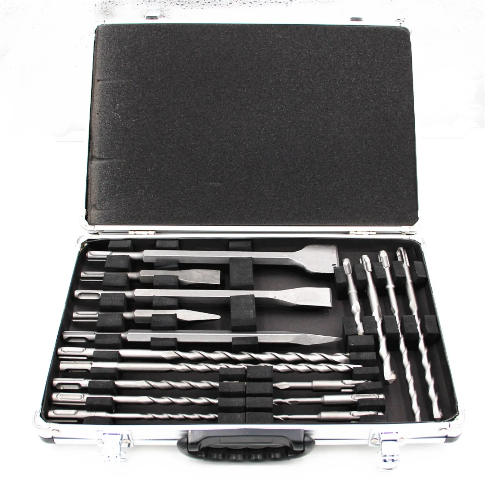 17 Pcs Rotary Hammer Drill Bits Set & Chisels Sds Plus Concrete Masonry Hole Tool With Special