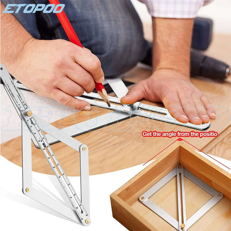 Bevel & Corner Protractor for Multi Angle Measurement Tool for Woodworking Goniometer Square Ruler Digital Angle Meter digital angle protractor angle measuring tool angle protractor digital angle meter