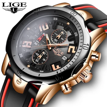 

LIGE Fashion Mens Watches Top Luxury Brand Men Unique Sports Watch Men's Quartz Clock Waterproof Wrist Watch Relogio Masculino