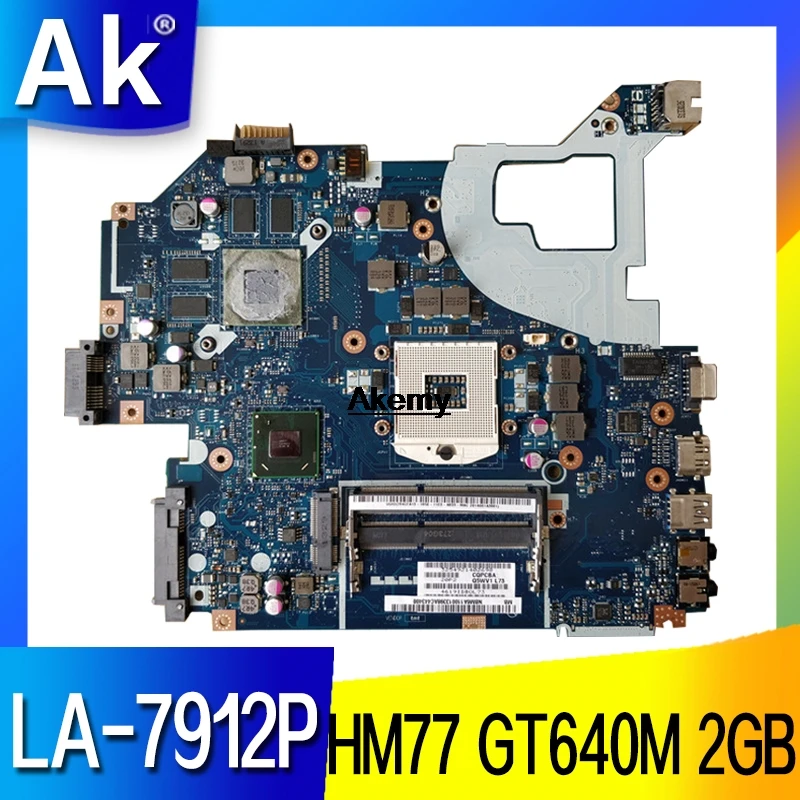 

For Acer aspire V3-571 V3-571G E1-571G Laptop Motherboard HM77 DDR3 NBRZP11001 Q5WVH LA-7912P GT640M 2GB