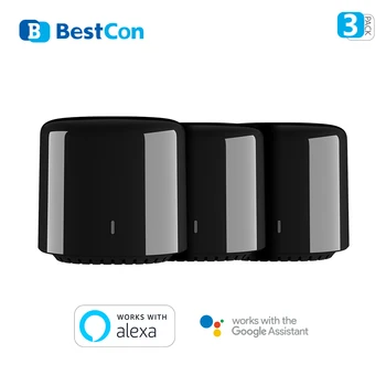 

3-Pack New Broadlink RM4C mini BestCon brand RM4 Universal Remote Control IR and RF Transmitter works with Alexa and Google Home