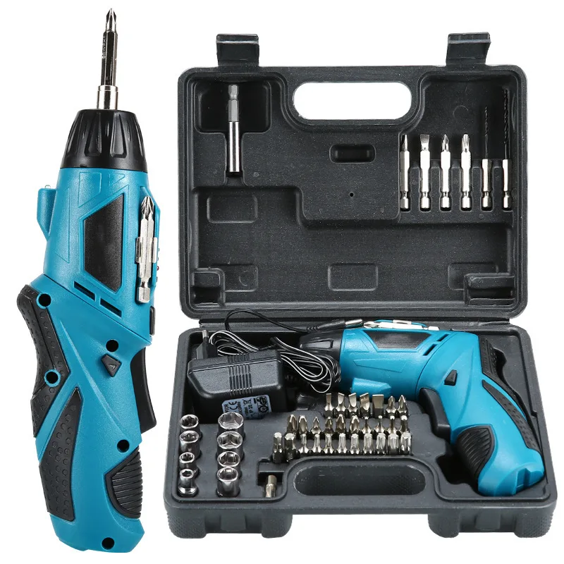 

4.8V Multi-function Hand Drill Mini Household Rechargeable Electric Screwdriver Tool Set Cordless Screwdriver Home DIY