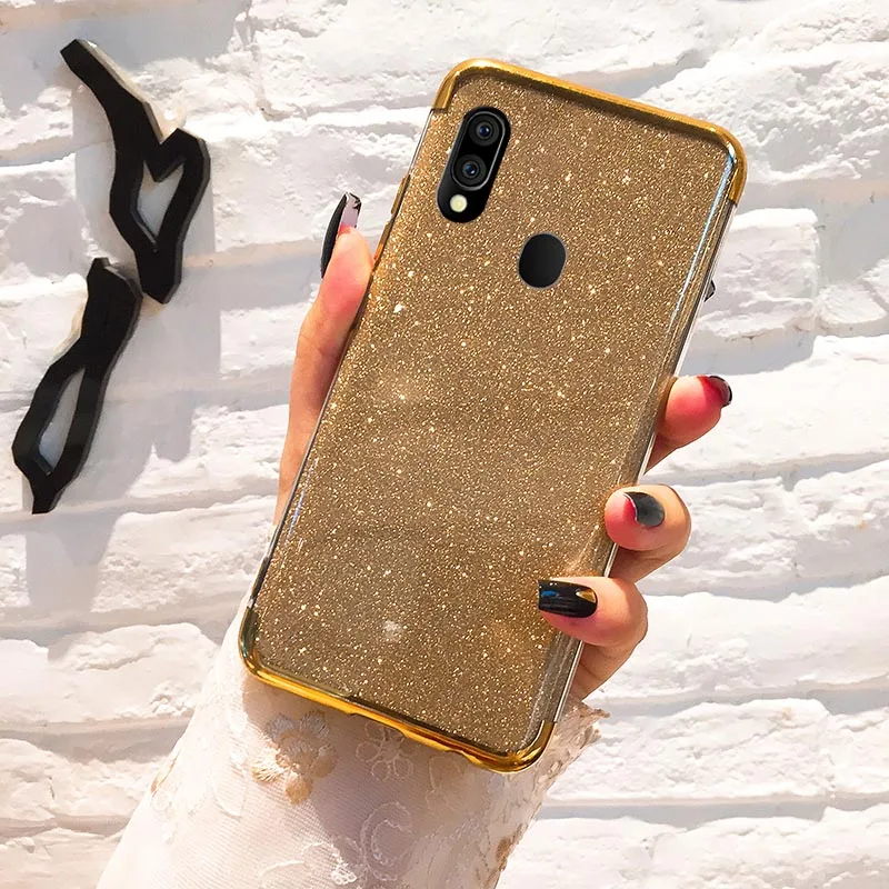 Для samsung Galaxy M20 M30 M10 чехол роскошный блестящий чехол ТПУ для samsung Galaxy A50 A10 A30 A40 A6 A8 плюс A9 A70 S10 чехол - Цвет: Gold