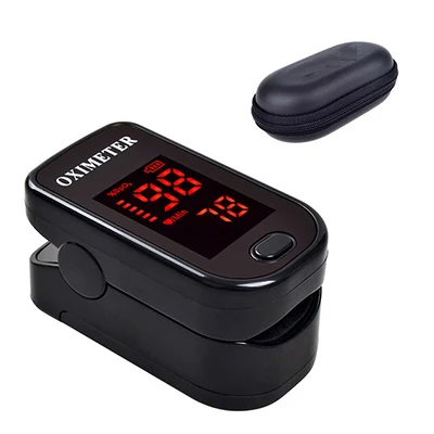 Black with case Портативный пальцевой пульсоксиметр с чехлом монитор здоровья кончик пальца прибор для измерения давления pulso de dedo светодиодный Пульсоксиметр Saturator - Цвет: Black with case
