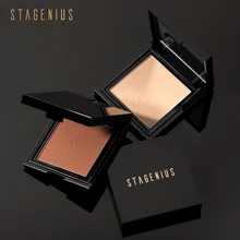 STAGENIUS Mineral base en polvo compacto corrector de polvo compacto de aceite de control Maquillaje facial polvo de ajuste nuevo