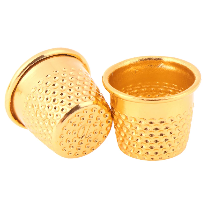 10 шт. золотые Швейные наперстки, металлические защитные инструменты для пальцев, аксессуары для рукоделия