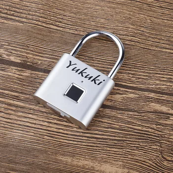 

Yukuki Waterproof Smart Fingerprint Padlock Thumbprint Door Padlocks Anti-Theft Keyless USB Rechargeable Door Cabinet Lock