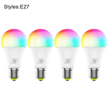 

With Alexa Google Intelligent WiFi Smart LED Bulb Color Changing Multicolor PA Timing Home Dimmable 2.4G Bedroom Convenient