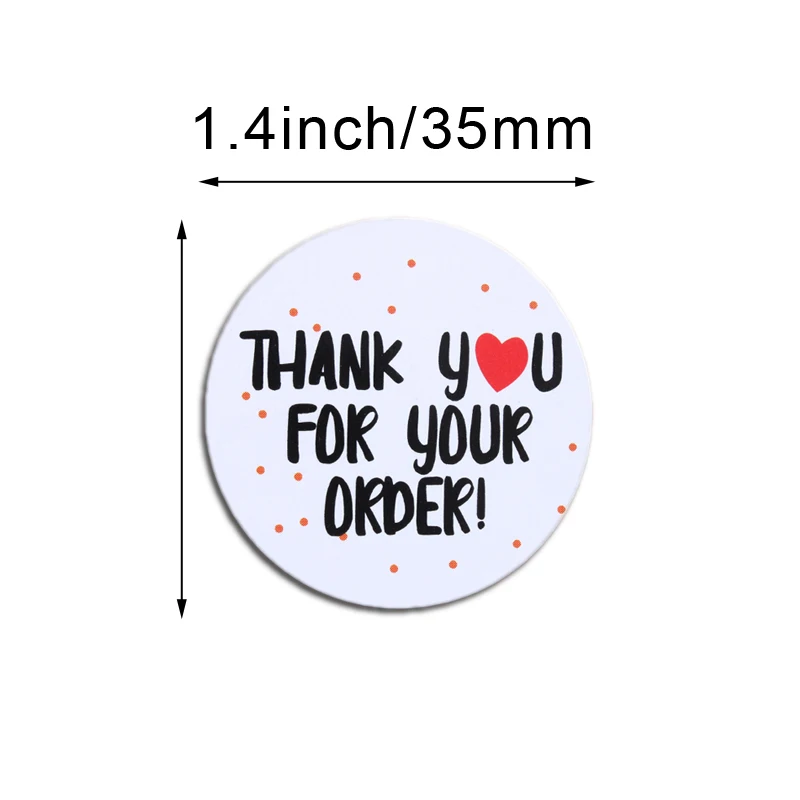 100pcs/pack 35MM Sticker Thank You Stickers Thank You for Supporting My Small Business Thank You Stickers Seal Labels