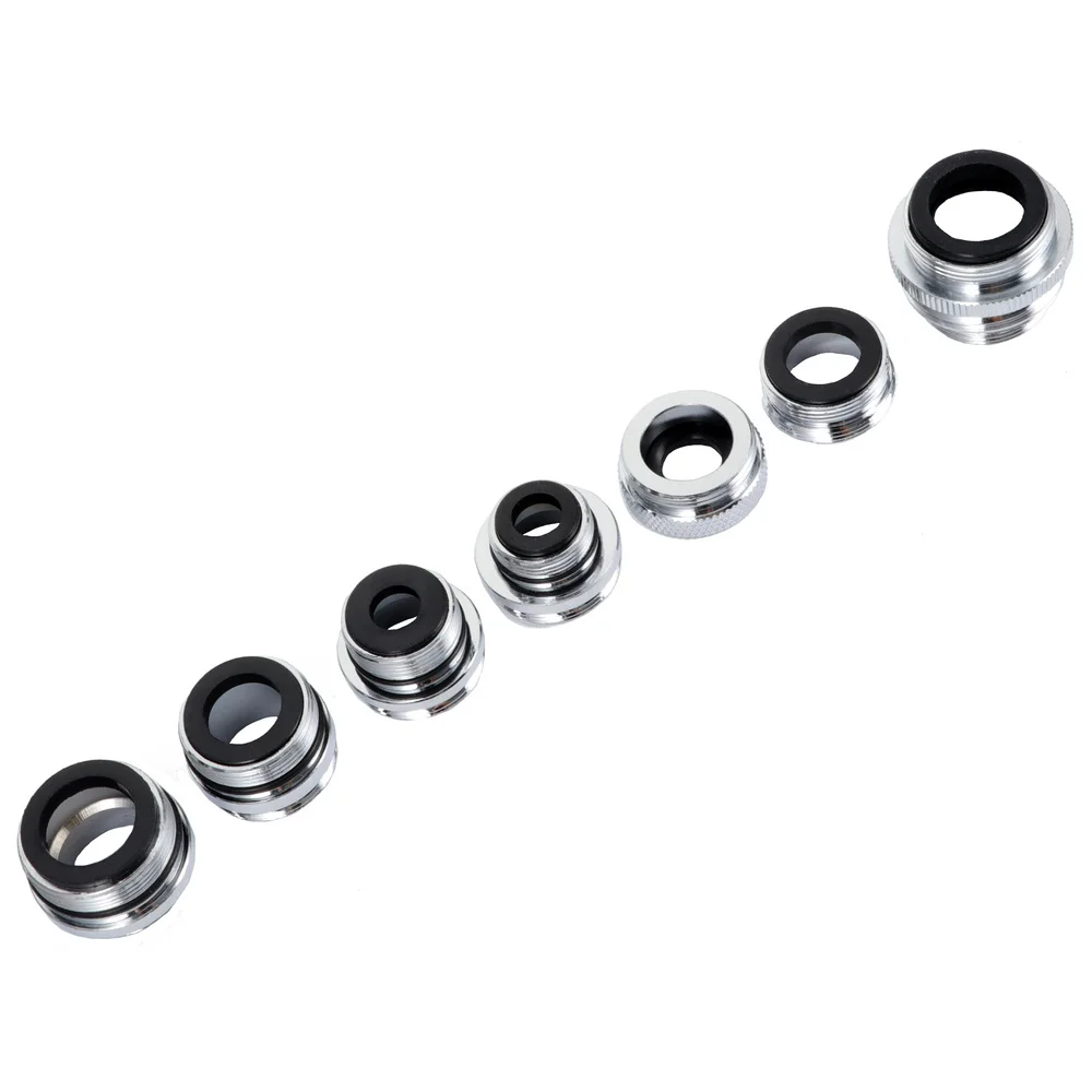 

7Pcs Faucet Adapter Kit Durable Portable Brass Aerator Adapter Set Water Pipe Connector Water Filter Adapter Sink Faucet Adapter