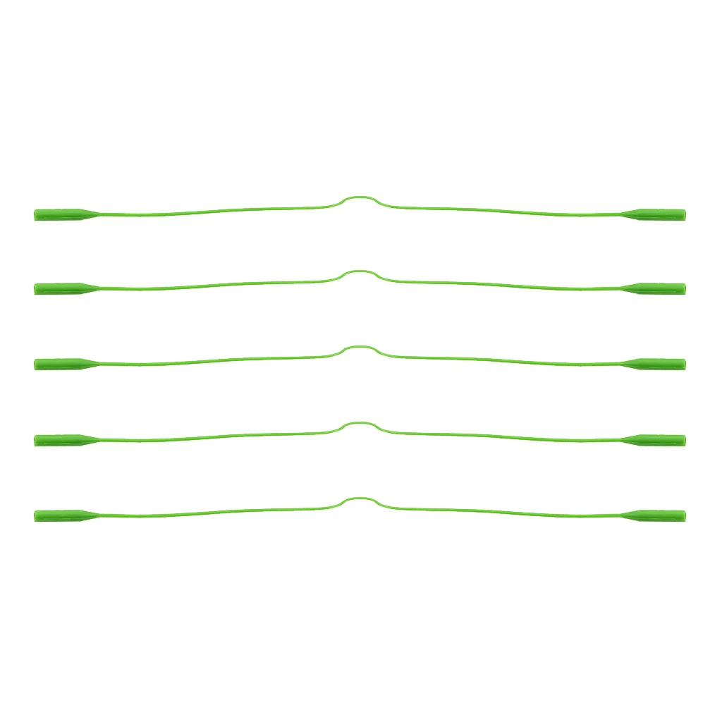 5 шт. Мягкие силиконовые спортивные очки для путешествий на открытом воздухе, ремешок для очков, держатель для солнцезащитных очков, фиксатор для очков, шнур для шеи, кружевные струны - Цвет: Зеленый