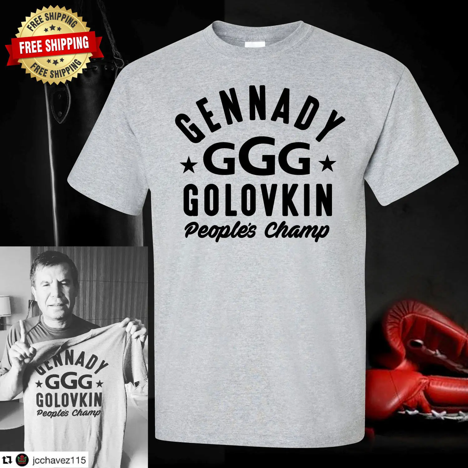 GGG футболка Геннадий Головкин народный Чемпион футболка|Футболки| |