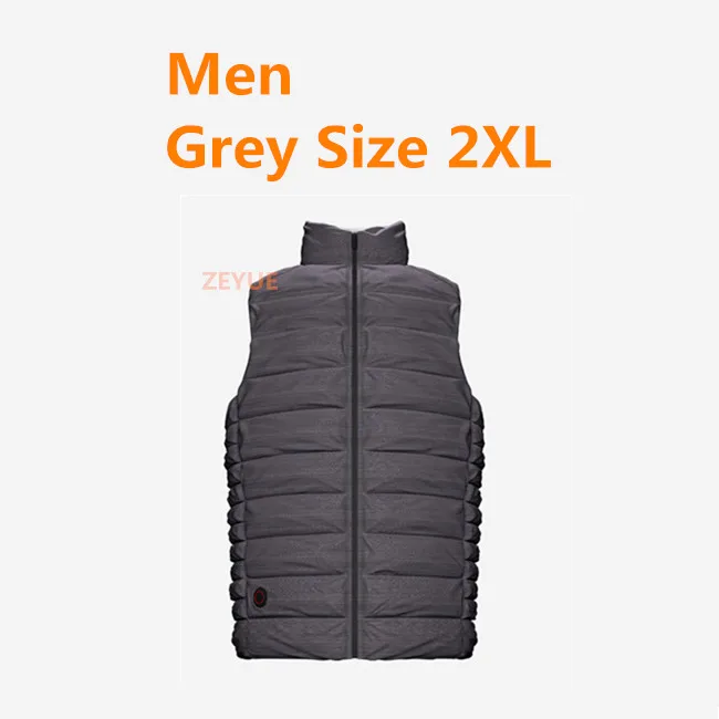 Men Gray XXL Xiaomi mi хлопок mi th умный температурный контроль гусиный пуховый жилет 4 передач горящий жилет для мужчин и женщин интеллектуальная теплая одежда - Цвет: Men Gray XXL