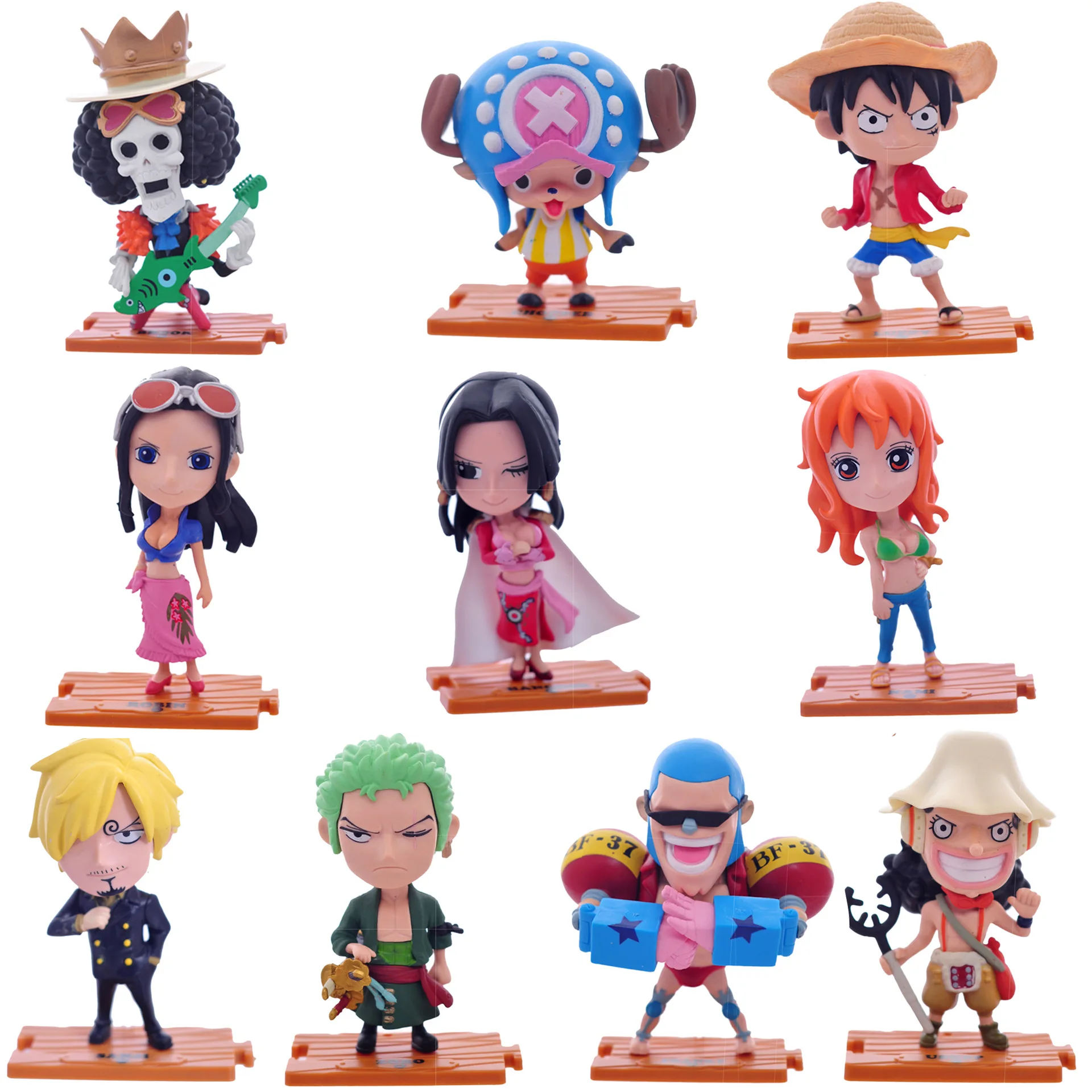 

Anime Peripheral 68 S 10-One Piece Garage Kit Set Deck Assembled Luffy Nami Sauron Sanji Decoration