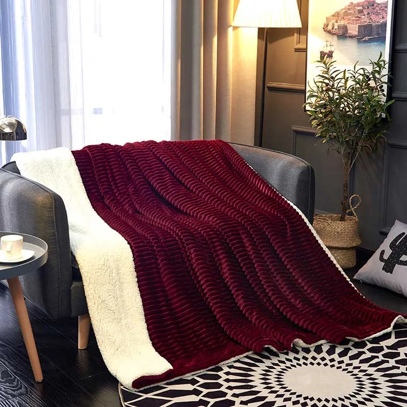 Утепленные, фланелевые зимний лежак сбер Флисовое одеяло офис Обложка из клетчатой материи С покрывало домашний диван спальный Стёганое одеяло детское стеганое одеяло