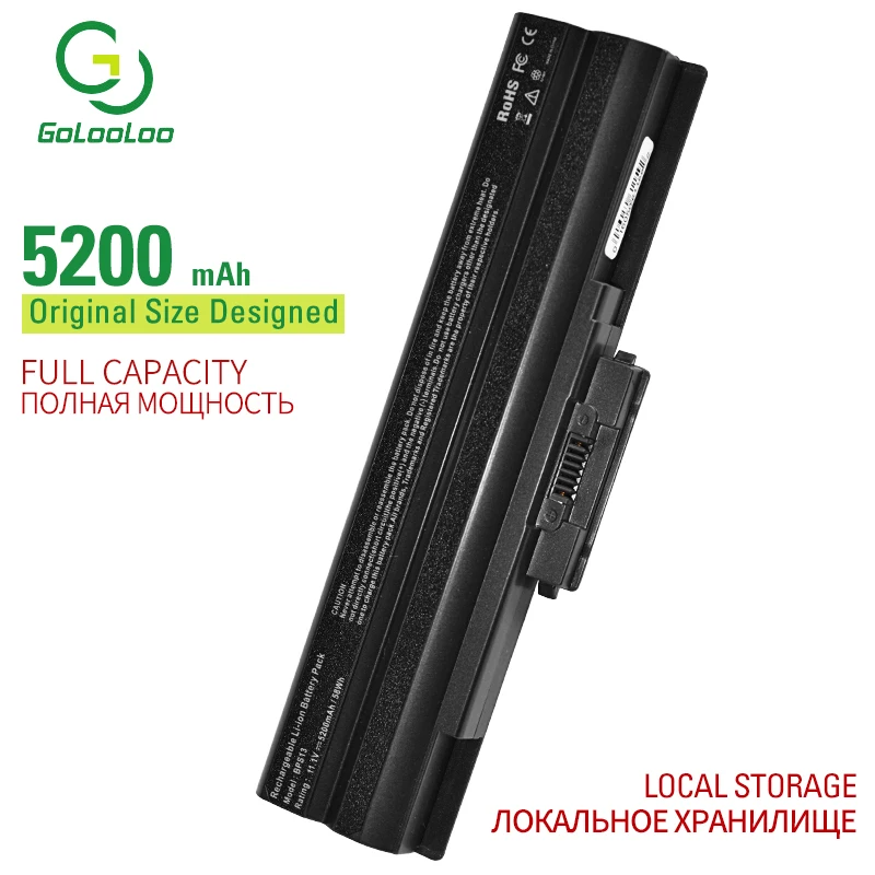Golooloo 6 ячеек Аккумулятор для ноутбука sony Vaio VGN TX36C/B TX36C/T TX36C/W TX37CP/B TX37CP/L TX38CP/L TX45C/B TX46C/B